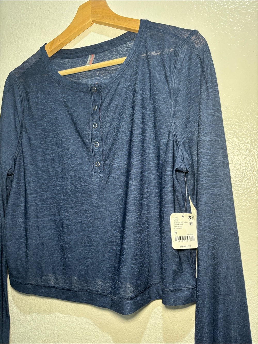 free people movement sheer pop henley NWT - Picture 5 of 8